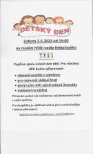 Kultura Dobkovice a JSDH DObkovice Vás zvou na Dětský den 3.6.2023 (sobota) od 15h  1